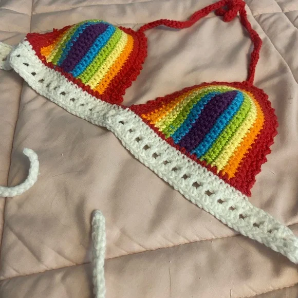 CROCHET PRIDE TOP/BRA - Picture 3 of 3